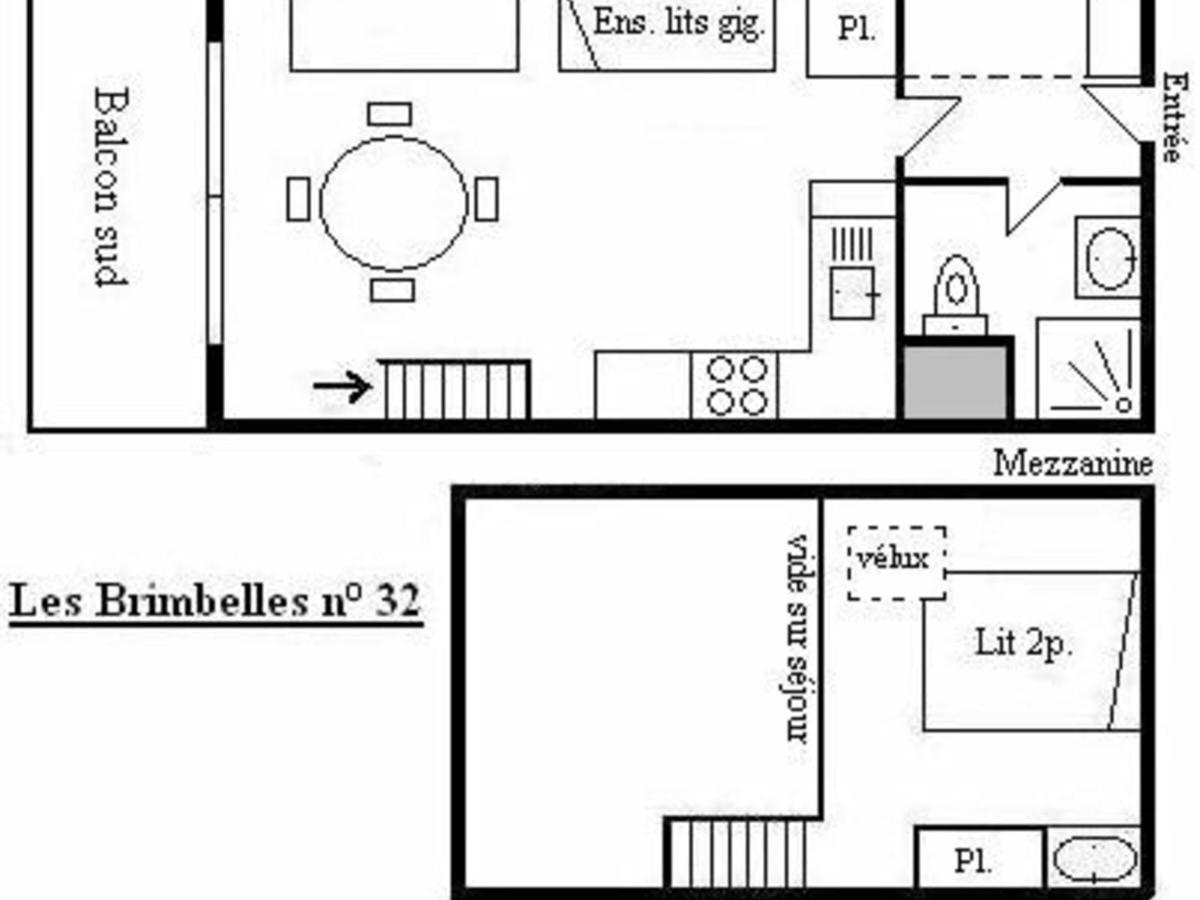 Studio Mezzanine 5 Pers Avec Balcon Sud, Coeur Meribel, Proche Pistes Et Commerces - Fr-1-180-304 Exterior foto